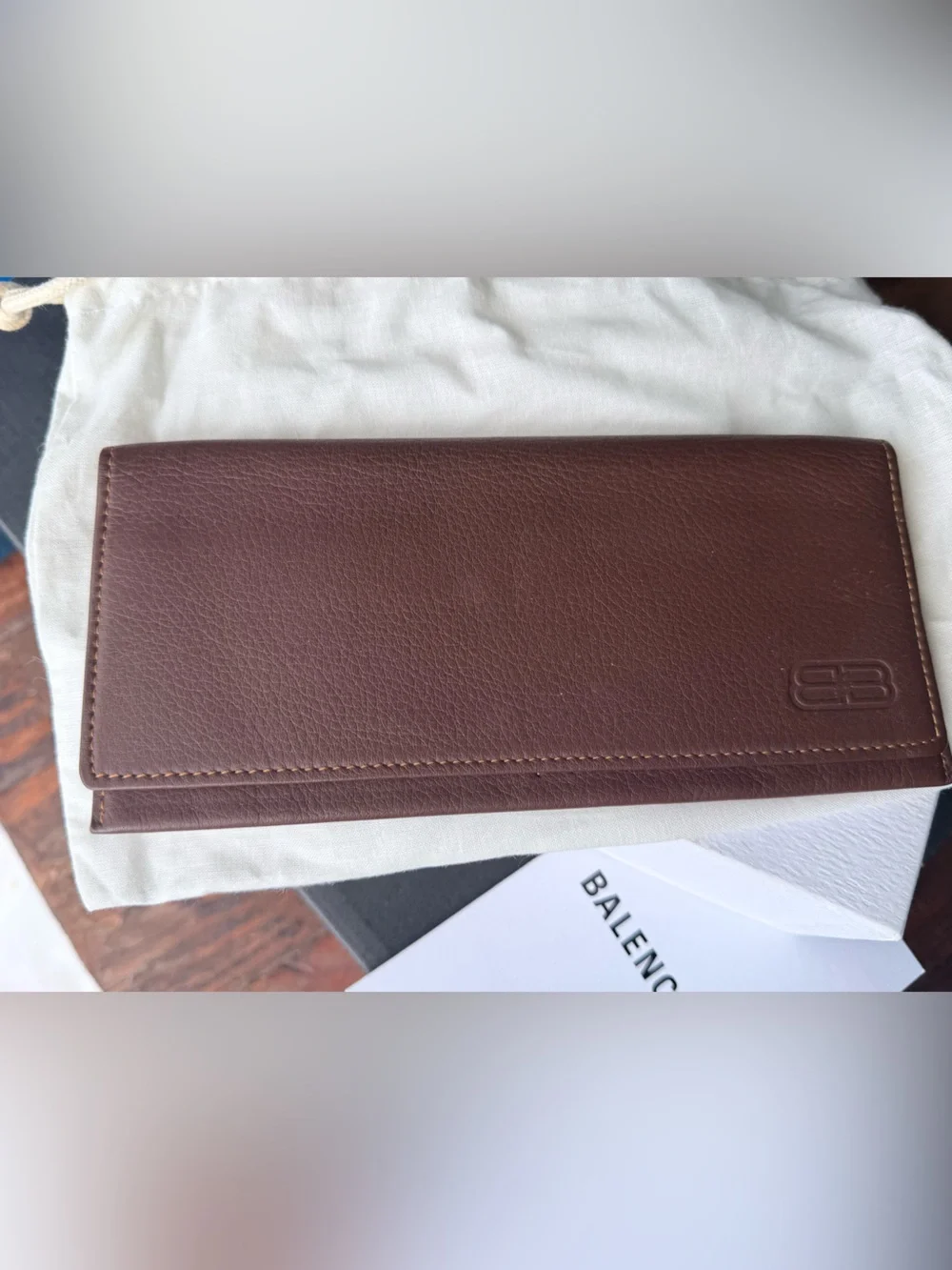 Balenciaga Brown Long Wallet